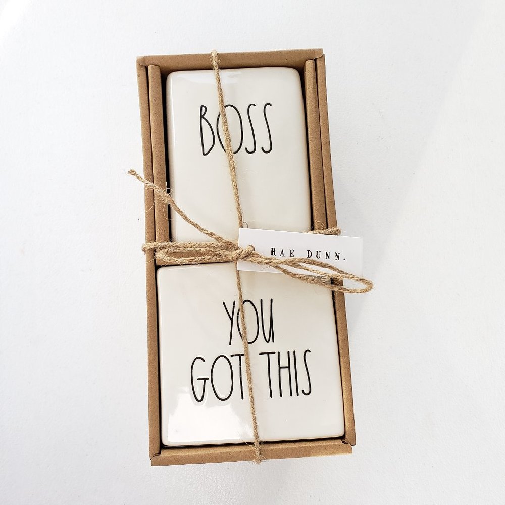 NEW Rae Dunn Ceramic Pen Holder & Desk Sign